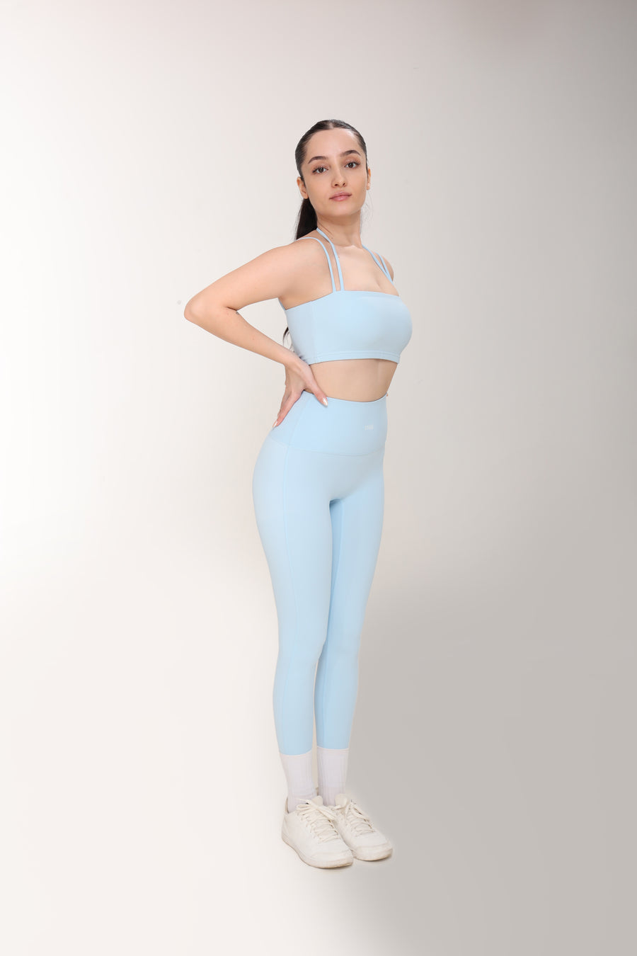 SKY BLUE HIGH WAISTED LEGGINGS