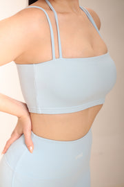 SKY BLUE BANDEAU SPORTS BRA