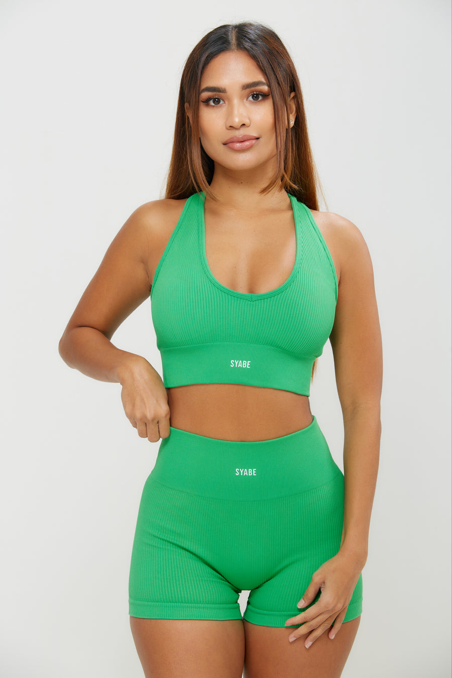 EMERALD HIGH WAIST MINI SHORTS